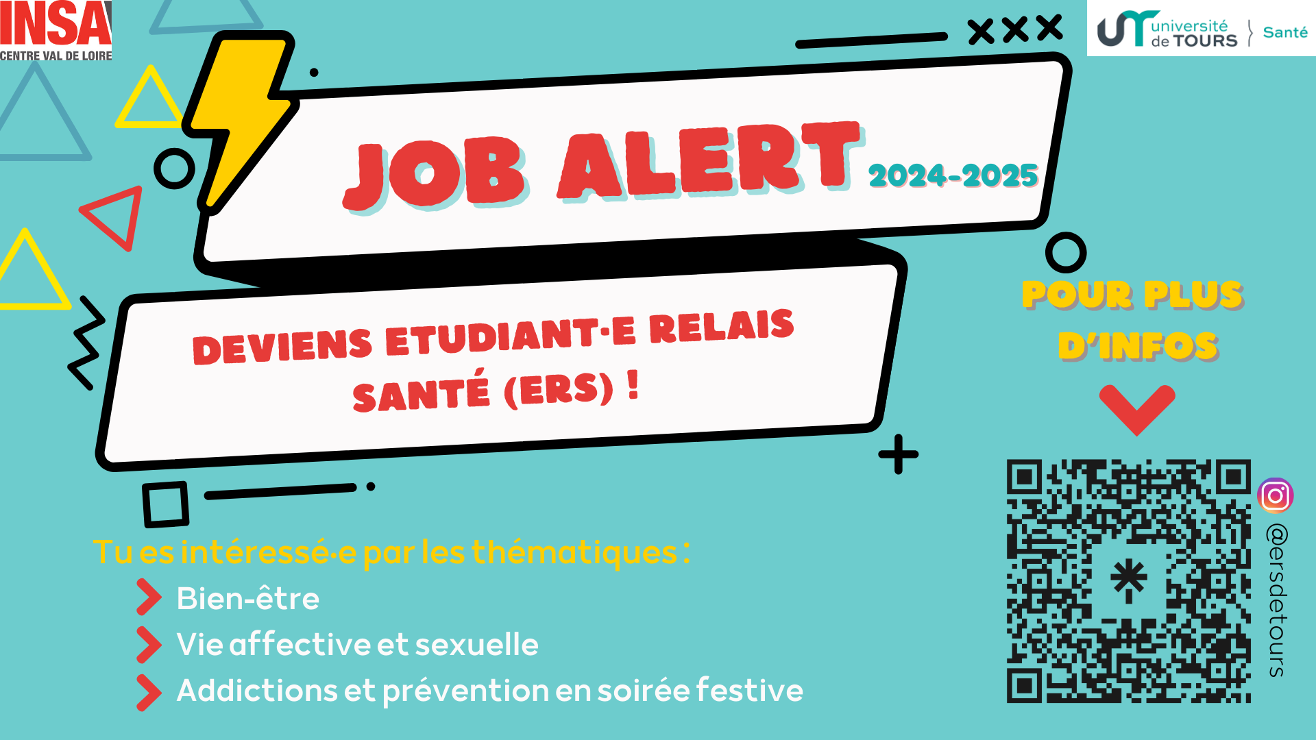 Job étudiant santé prévention université Tours