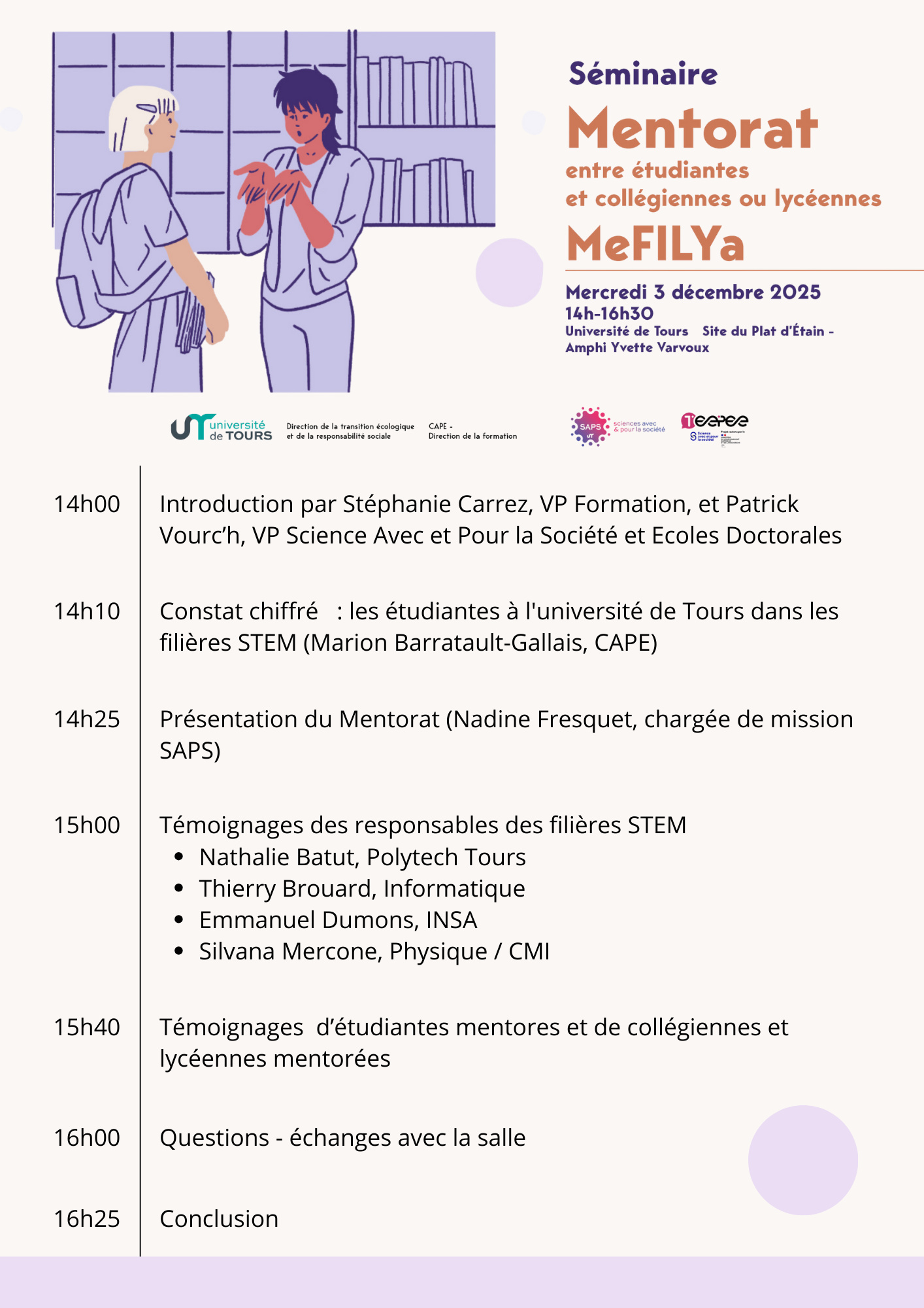 programme de l'évenement